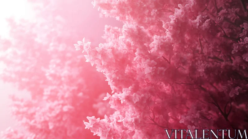 High-key macro study of dense pink blossoms with shallow depth