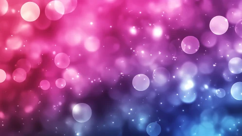 Vibrant Pink and Blue Bokeh Abstract Background with Light Effects.