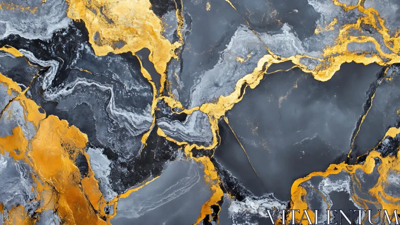 Abstract Marble Texture with Gold Veins in Modern Art Style.