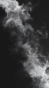 Whispers of white smoke swirling through midnight dark.