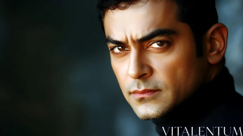 Male subject close-up portrait with neutral background.