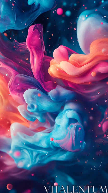 Cosmic pigments swirl like nebulae in liquid daydreams.