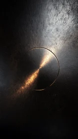 Solar arc awakening in a storm of brushed metal night.