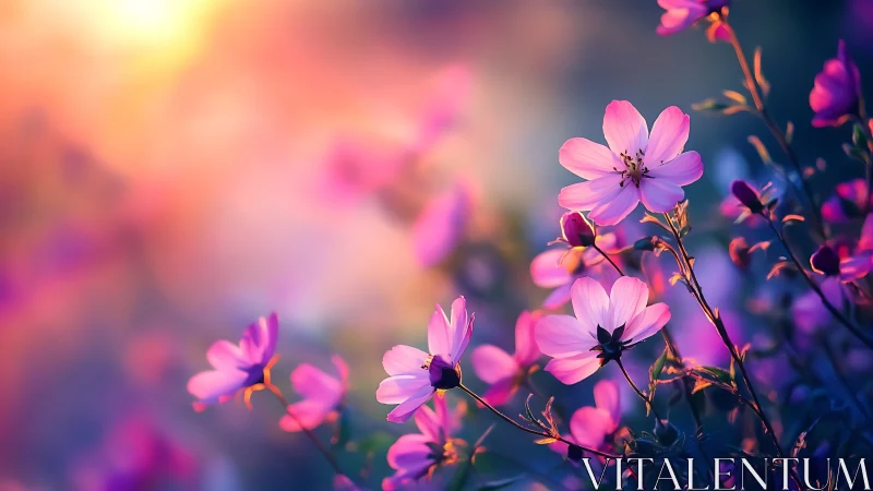 Glowing Petals in Golden Light.