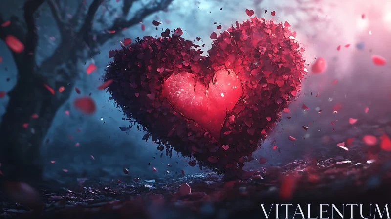 A Heart of Glowing Petals Blooms with Love.