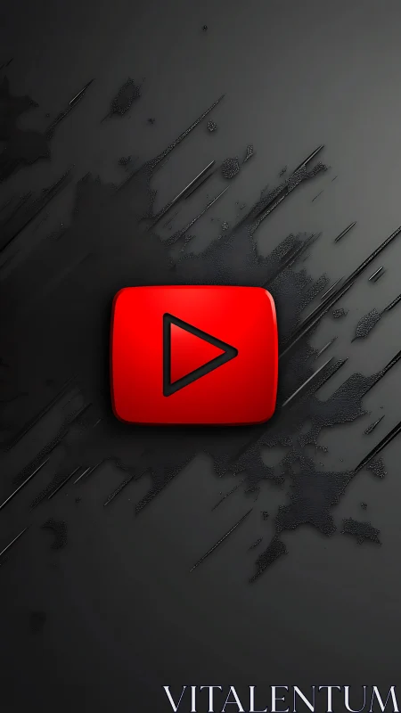 Bold Red Play Button Glows Against Modern Digital Background
