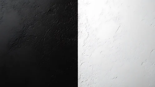 Textured black and white wall split in stark contrast.