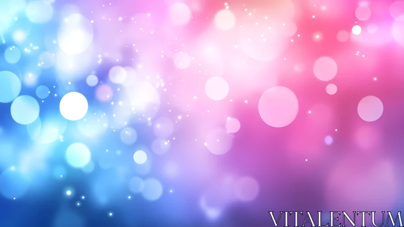 Soft bokeh abstract background with blue and pink gradient colors.