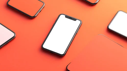 Blank phone chorus on coral stage, waiting for ideas.