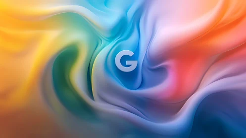 Soft swirling rainbow backdrop with gentle central focus.