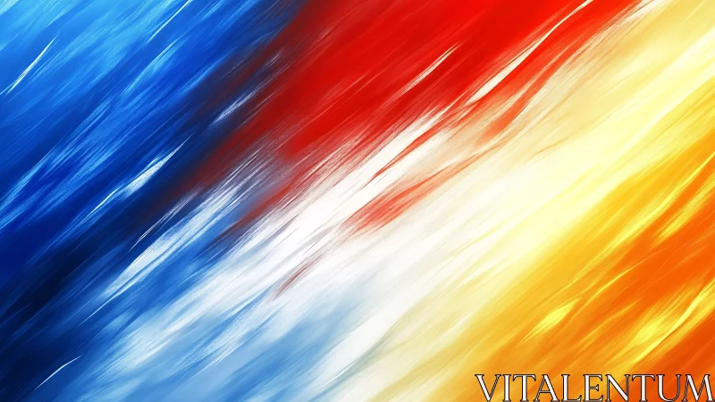 Triadic color motion streaks with dynamic diagonal energy.