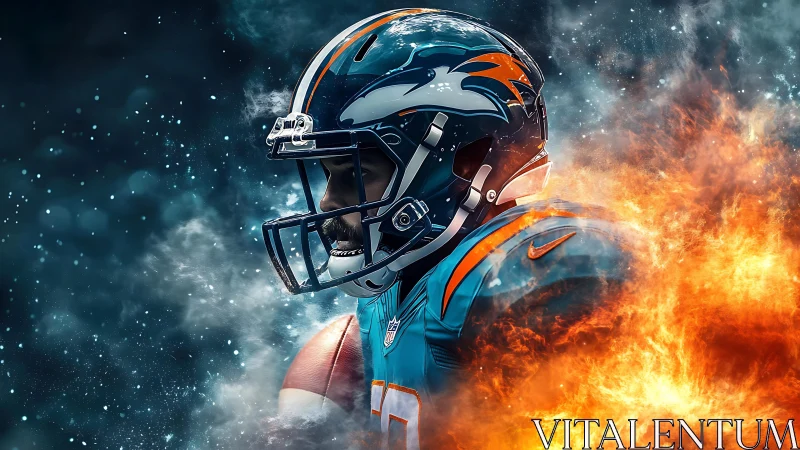 Gridiron comet charges through fire and ice-lit stormfield.