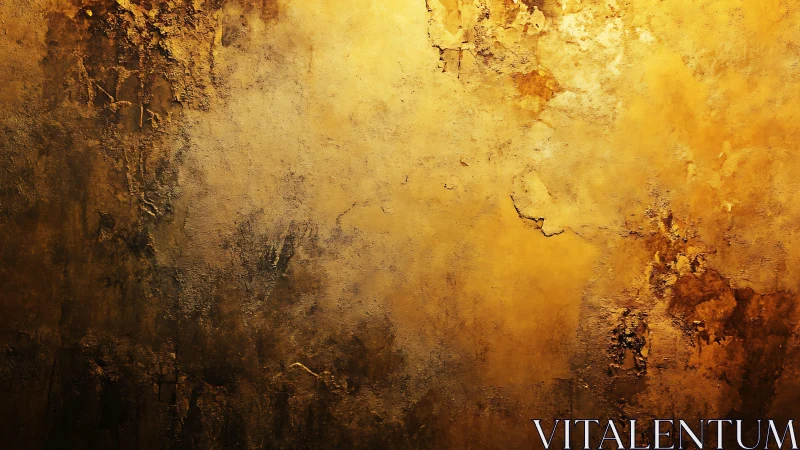 Rustic textured golden wall with distressed grunge finish.