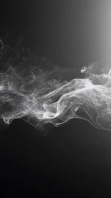 Ghostlight ribbons curling across a charcoal void.