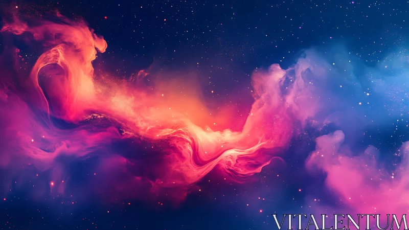 Spectral nebula vortices in high-saturation cosmic gradient.