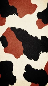 Patchwork hide patterns in bold black, rust, and cream.