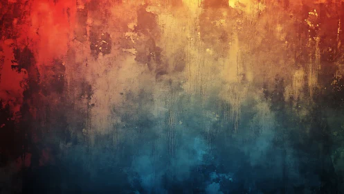 Textured abstract gradient wall with warm to cool spectrum