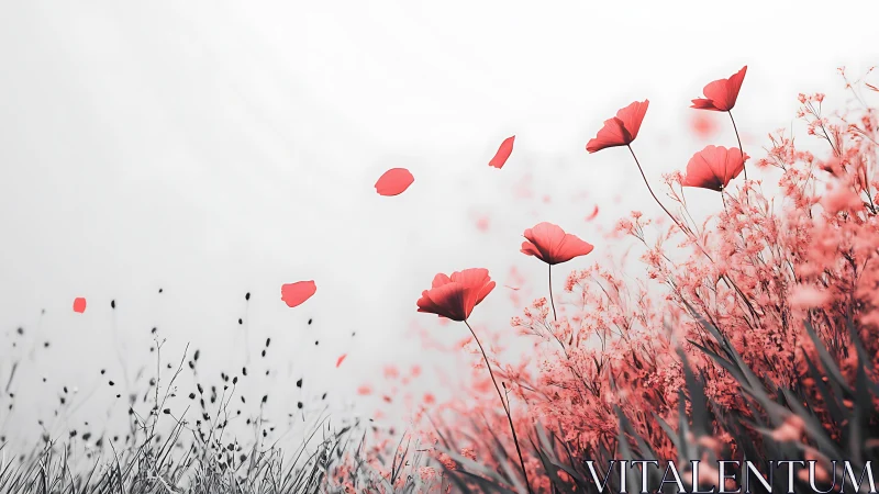 Petals Adrift in Soft Light.