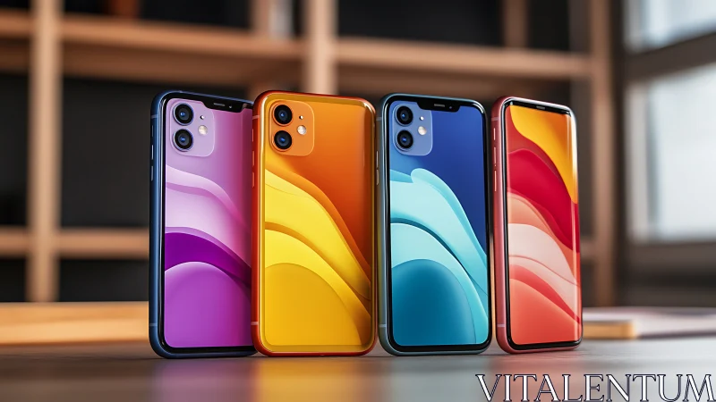 Colorful smartphones stand ready to brighten each busy day