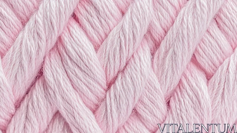 Close-up texture of woven pink fibers in diagonal pattern