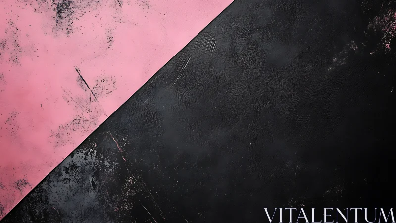Diagonal pink and black grunge background with texture contrast.