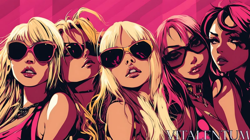 Bold sunglasses and confident style light up vibrant friends