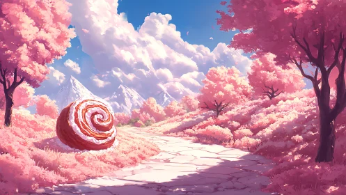 A Whimsical Journey Through Pink Blossoms and Dream