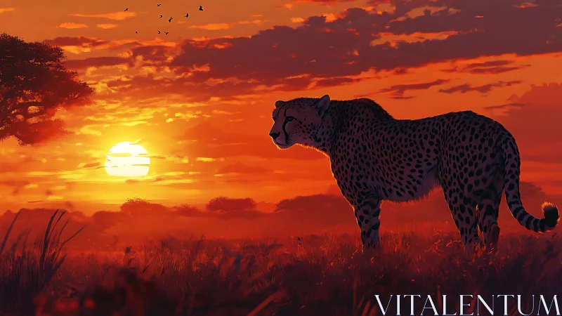Cheetah's Golden Hour Vigil.