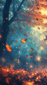 Dancing Flames Meet Autumn Sky in Dreamy Escape.
