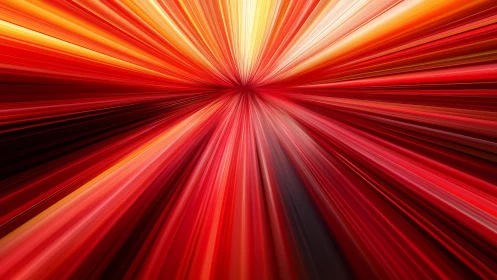 Dynamic red and yellow light burst abstract digital artwork.