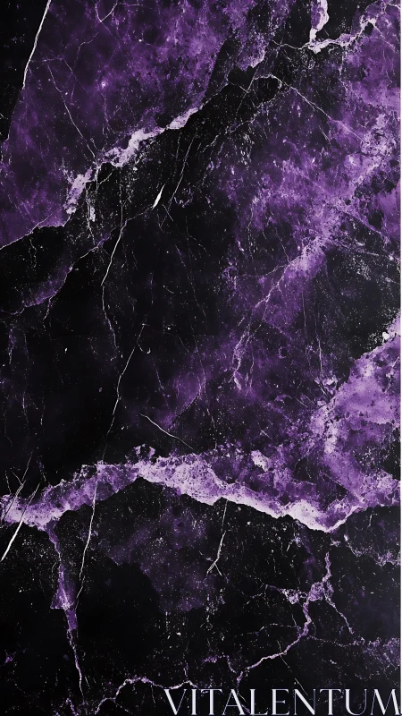 Deep purple and black cracked marble texture background.
