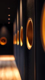 Golden Speakers Singing in the Shadows