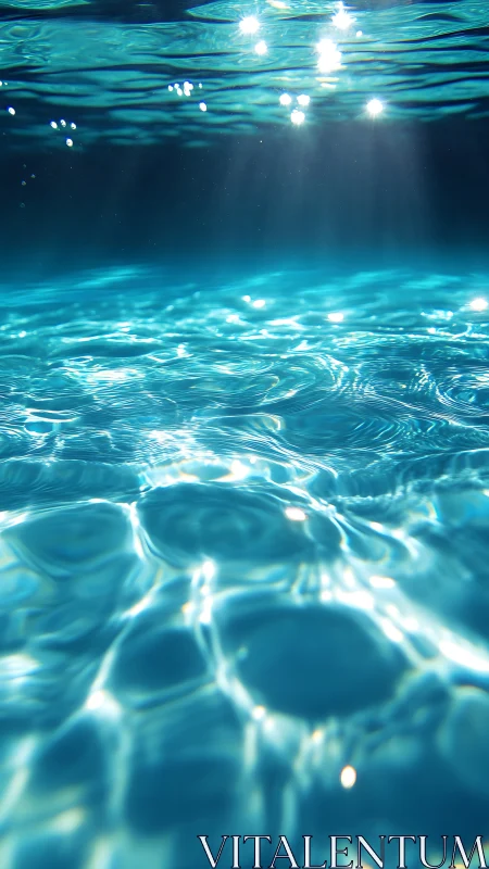 Sunlit ripples compose a shimmering underwater sky