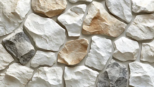 Natural Stone Wall Texture with Irregular Shapes, Rustic Aesthetic.