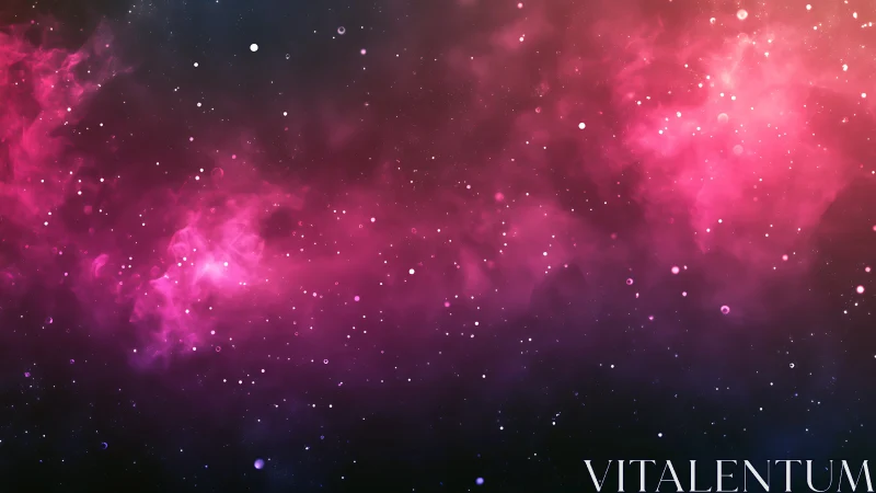 Pink nebular cloud field with scattered stellar points.