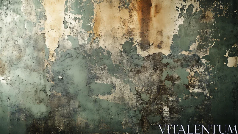Weathered vintage wall texture with peeling paint and grunge style.