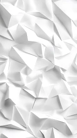 White low poly folded surface forms sharp abstract relief