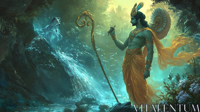 Mythic river encounter uses dynamic lighting and atmospheric depth