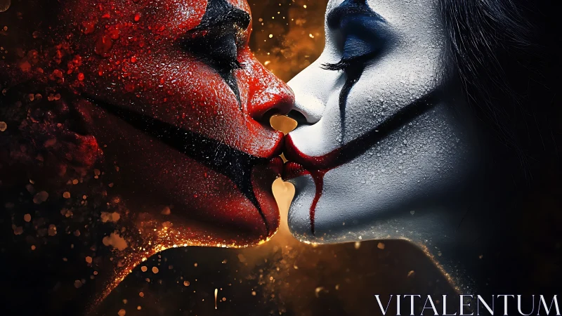 Two Souls Connect in Glowing Passion and Light