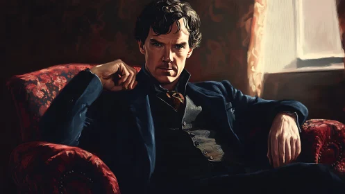 Brooding detective reclines in moody, late-afternoon light