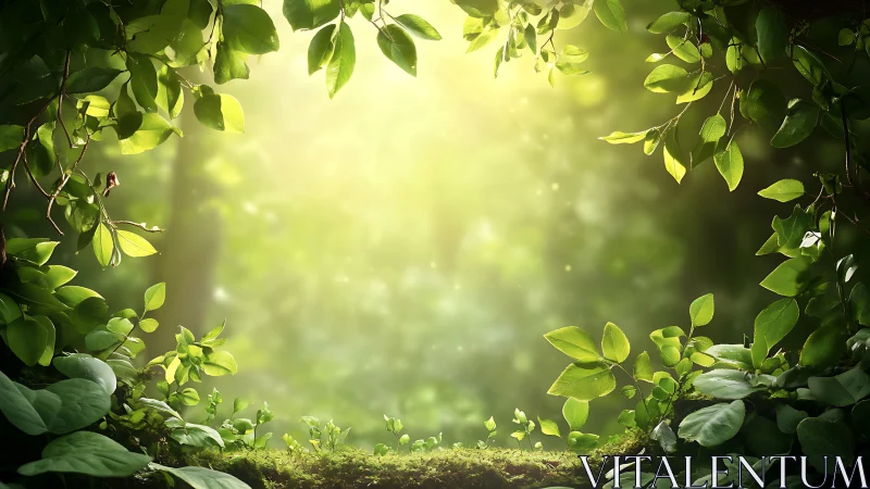 Sunlit Garden Gateway: Nature's Glowing Frame.