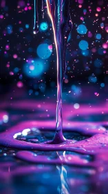 Liquid neon colors dance in a dreamy splash of glowing light