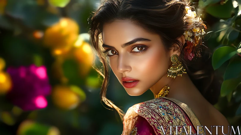 Sunlit garden portrait with golden blooms and quiet wonder.