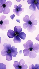 Purple Cosmos Blooms Dance Across Ethereal Canvas.