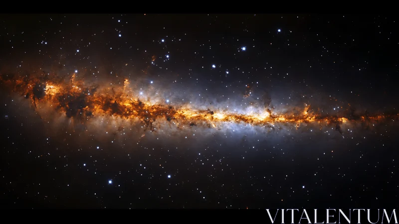 Horizontal galactic plane segment shows dense star field