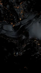 Dark liquid surge with golden light accents.