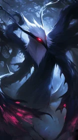 Nocturnal void wraith with bioluminescent ocular core.