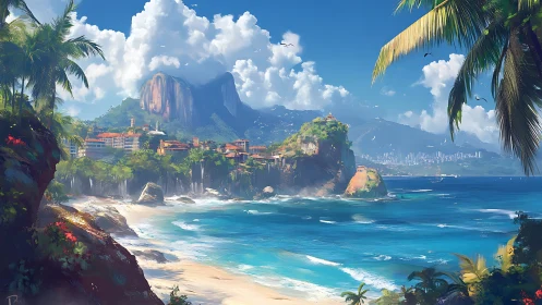 Cliffside Paradise: Where Soaring Peaks Meet Tropical Shores