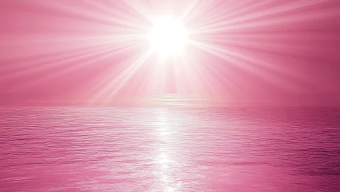 Sugar-sky sunrise spilling rose light across quiet sea.