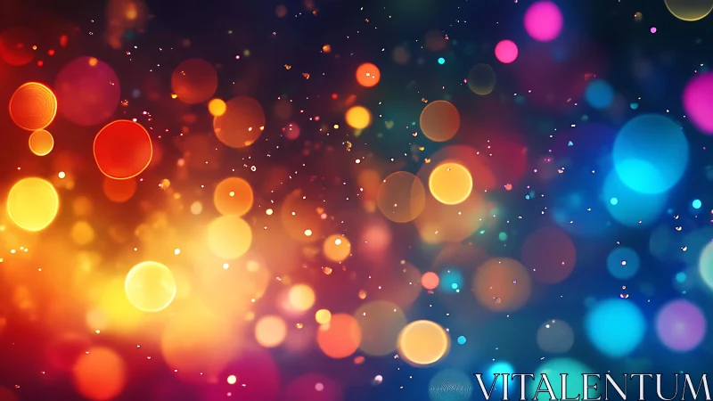 Vibrant abstract bokeh lights in a colorful digital art style.